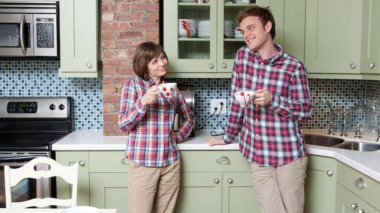 Young couple dressed alike