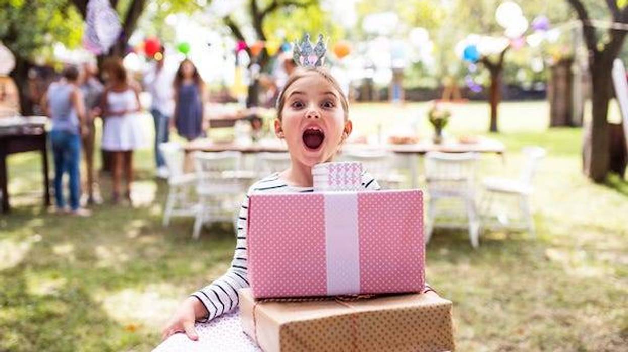 Young girl celebrating her birthday