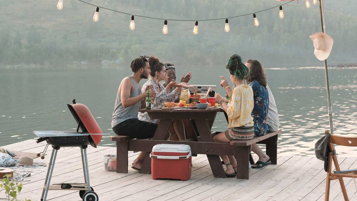 Young people celebrating a holiday.