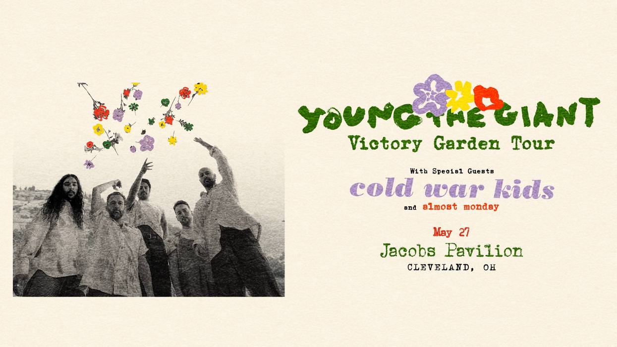 Young the Giant Victory Garden Tour poster with Cold War Kids & Almost Monday. May 27, Cleveland.