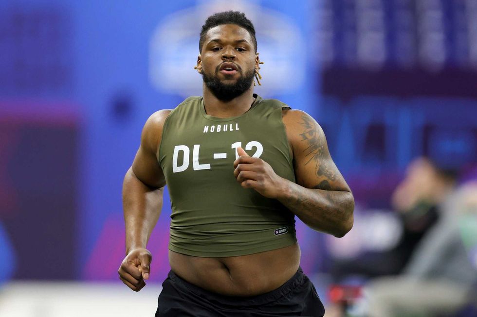 Zacch Pickens at Combine