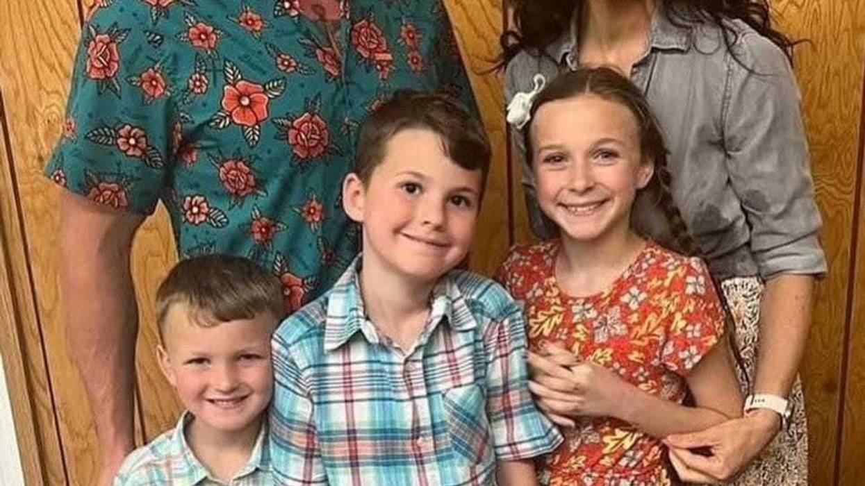 Zachary and Kelsey Bailey and their children (from left) Samuel, Finn and Vada Rose.