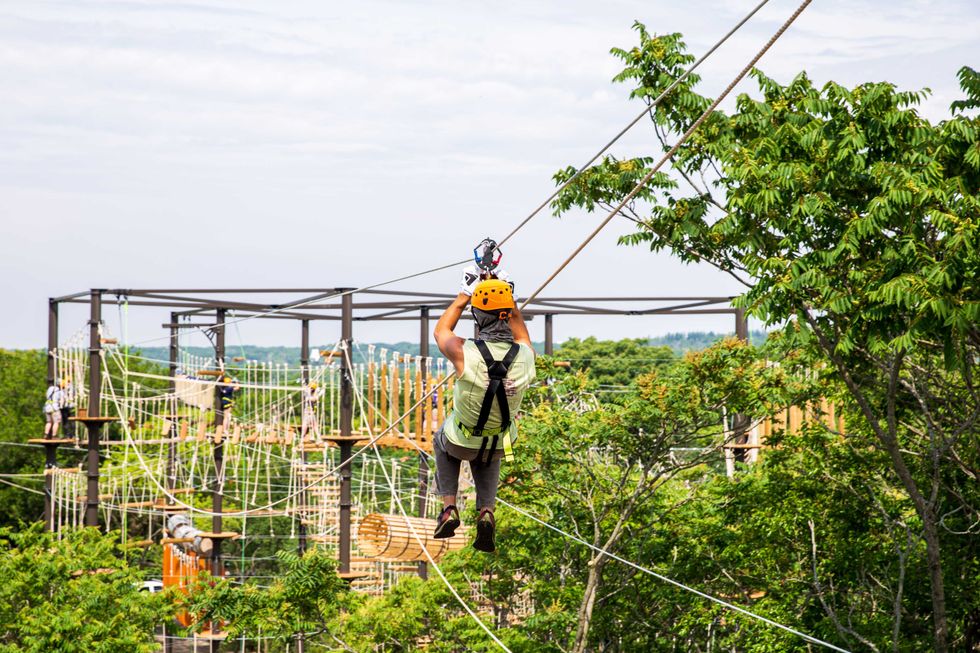 Ziplining at The Forge: Lemont Quarries
