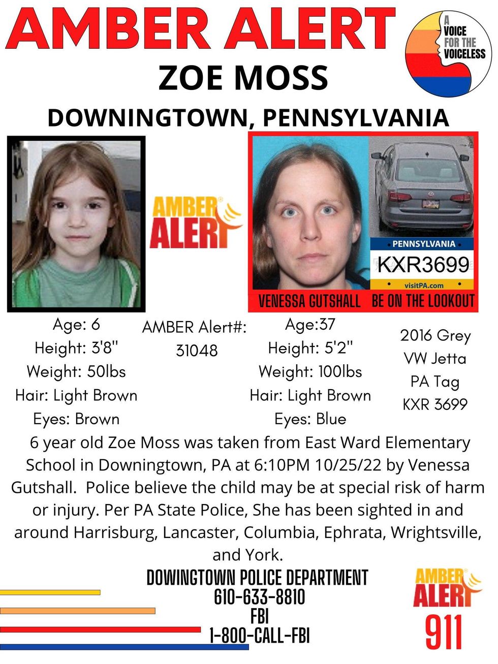 Zoe Moss Amber Alert