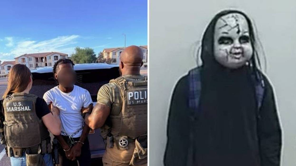 Man suspected of harassing people in doll-like mask apprehended in Las Vegas